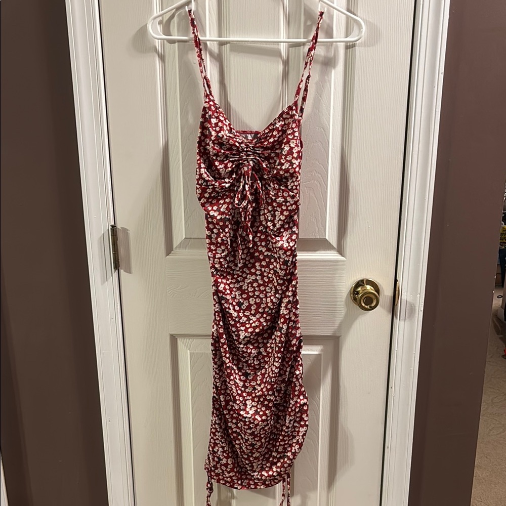 Floral Red Dress